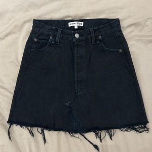 Re/Done Levi’s Jean High Rise Mini Skirt Black Size 26
